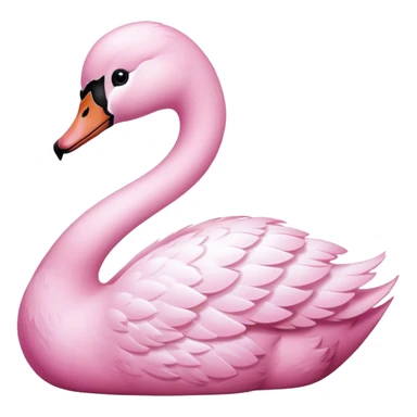 Pink swan sticker