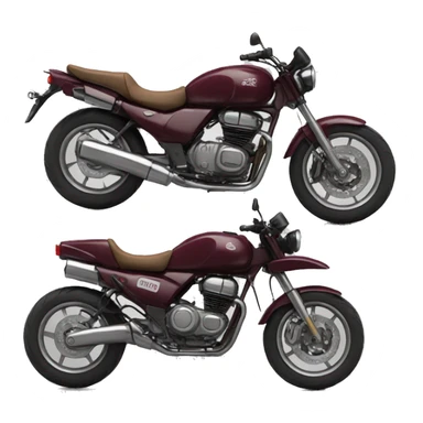 motorcycle realistic burgundy sticker