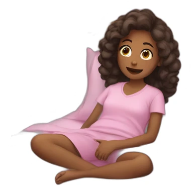 Girl sleepover sticker