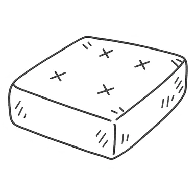 hand-drawn outlined crash mat with sketchy lines sticker