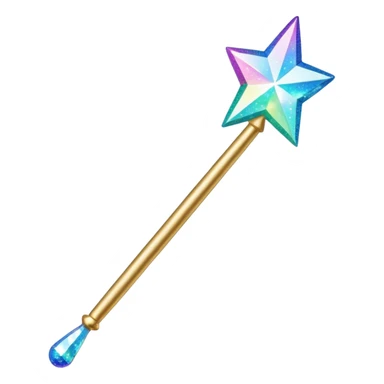 glitter magic wand sticker