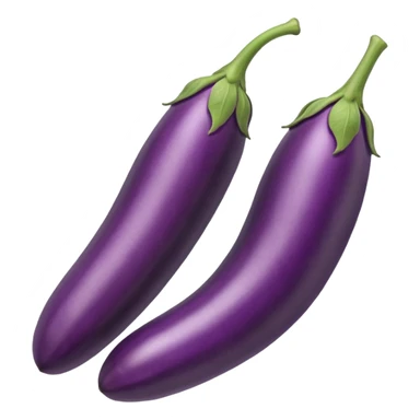 Long eggplant with veins vascular bulging veins vein running down side sticker