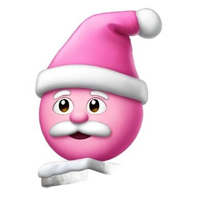 Pink Santa on a chimney sticker