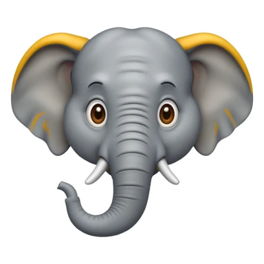 generate a confused elephant who is also in a state of panic sticker