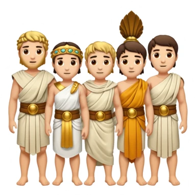 group of ancient trojan men and women sticker