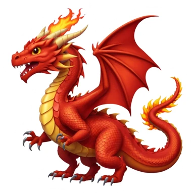 red western dragon breathing fire sticker