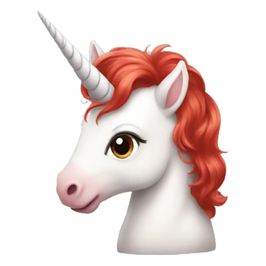 Baby unicorn with red hair sticker