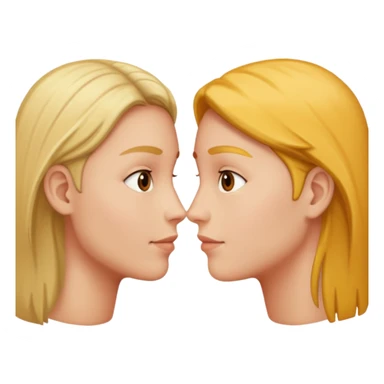 two people having a conversation, facing each other sticker