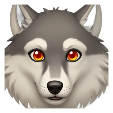 red eyes wolf sticker