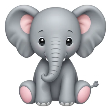 Cute elephant stuffed animal sticker