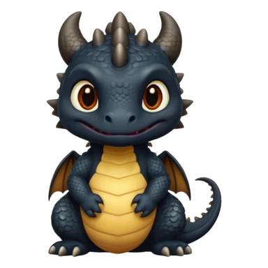 fat choncc baby black dragon sticker