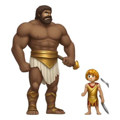 David and Goliath  sticker