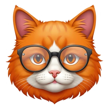 Cat with glasses sticker