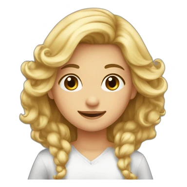 Garçon au cheveux cours blond embrasse fille au cheveux long marron sticker