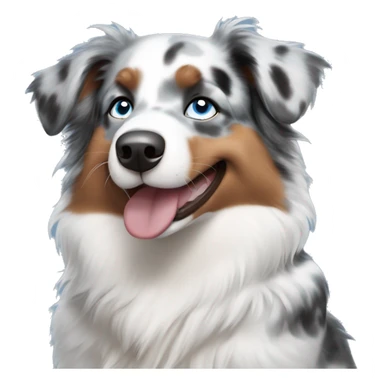 Mini blue Merle Australian Shepherd with blue eyes sticker