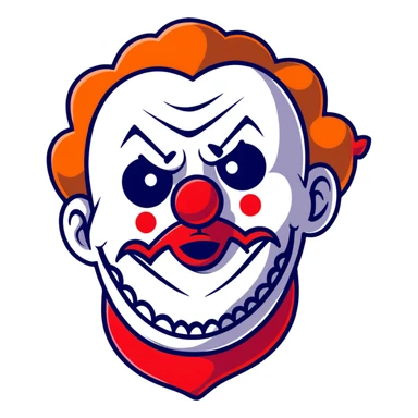 scary clown sticker
