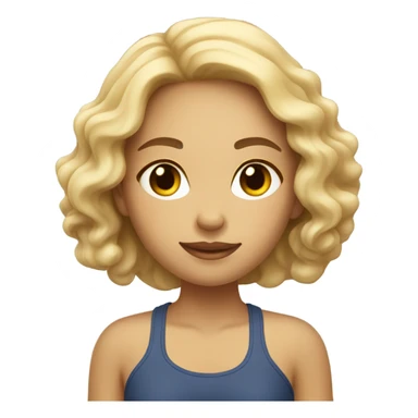 light skin girl laying on the beach sticker