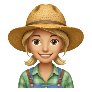 female farmer sticker