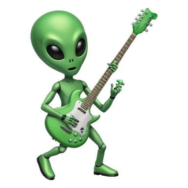 Un alien qui joue de la guitare sticker