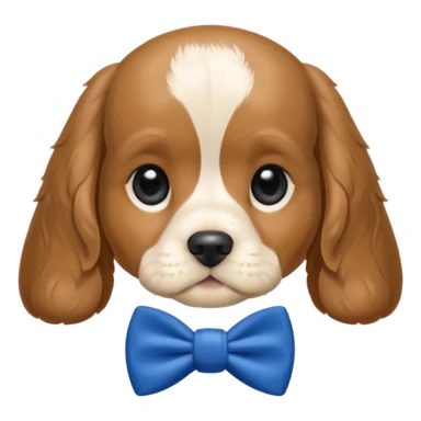 Cocker spaniel puppy wearing American stuff sticker