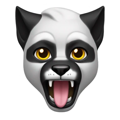 una pantera negra con una corona sticker