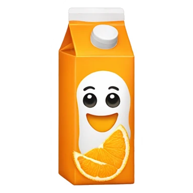 Orange juice box sticker