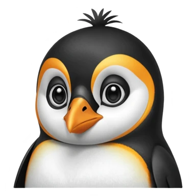 side eyeing penguin sticker