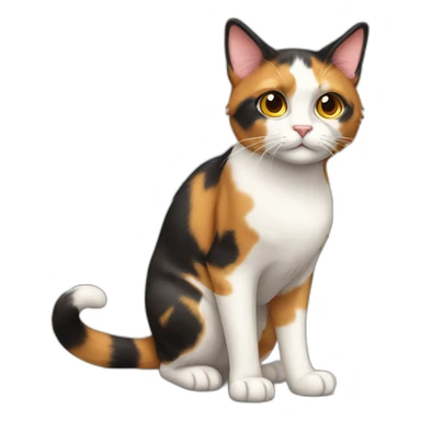 Calico Cat Full Body sticker