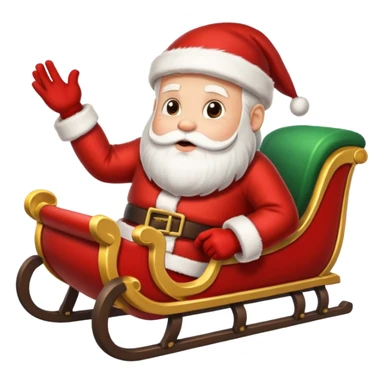 d'Eco de noël avec le père noël sur son traineau très réaliste sur un fond enneigé sticker