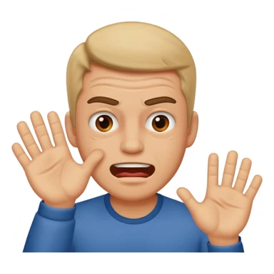 A guy slapping himself sticker