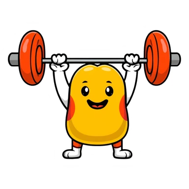 hotdog lifting weights sticker