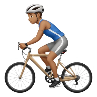 fietser die aan het fietsen is sticker