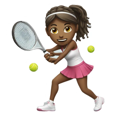 tennis girl sticker