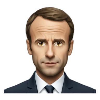 Macron avec une paille dans le nez sticker