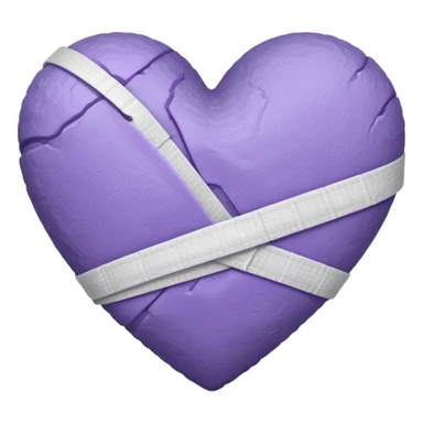 Heart Heart bandaged with subtle purple colour sticker