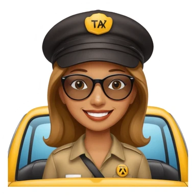 woman taxi driver sticker