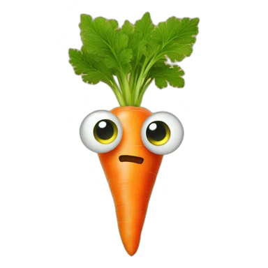 carrot with eyes sticker