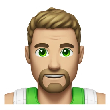 Muscle ,man ,green eyes , tall, gamer  sticker