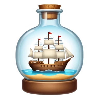 Ship inside bottle sticker