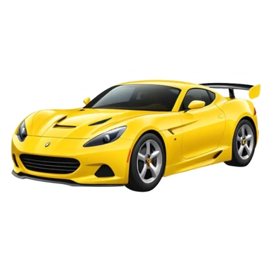 Yellow sports car side sticker