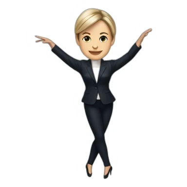 Une danseuse avec emmanuel macron sticker