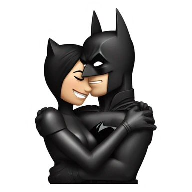 Batman hugs catwoman sticker