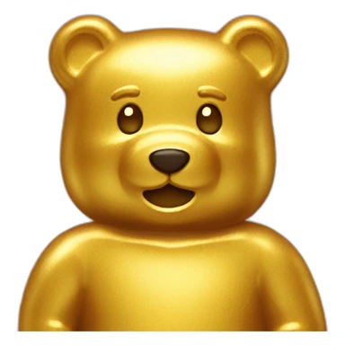 gummy bear gold sticker