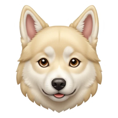 Blonde Siberian husky with floppy ears sticker
