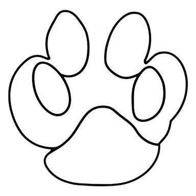 puppy paw print with a border sticker