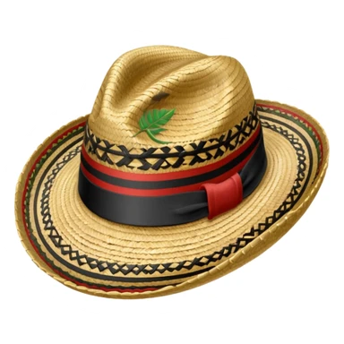 Sombrero Vueltiao con varias rallas negras sticker