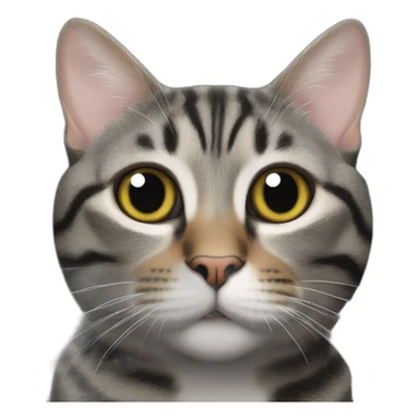 Black mackerel tabby cat being silly sticker