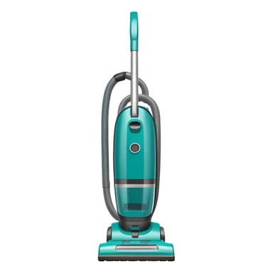 Teal upright vacuum cleaner sticker