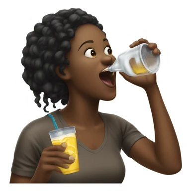 Black girl spitting out drink from laughing so hard  sticker