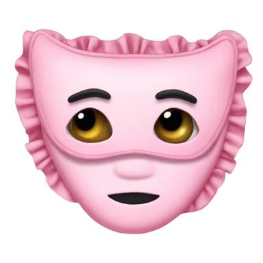 light pink sleep mask with ruffles sticker